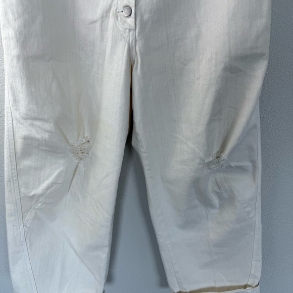 RACHEL COMEY Wilkes Pant Dirty White Distressed Designer Casual Women’s 12 - Picture 5 of 16